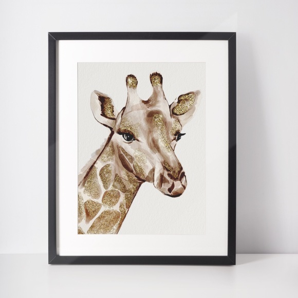 Watercolor Giraffe Wall Art Print Poster Unframed - Picture 8 of 8